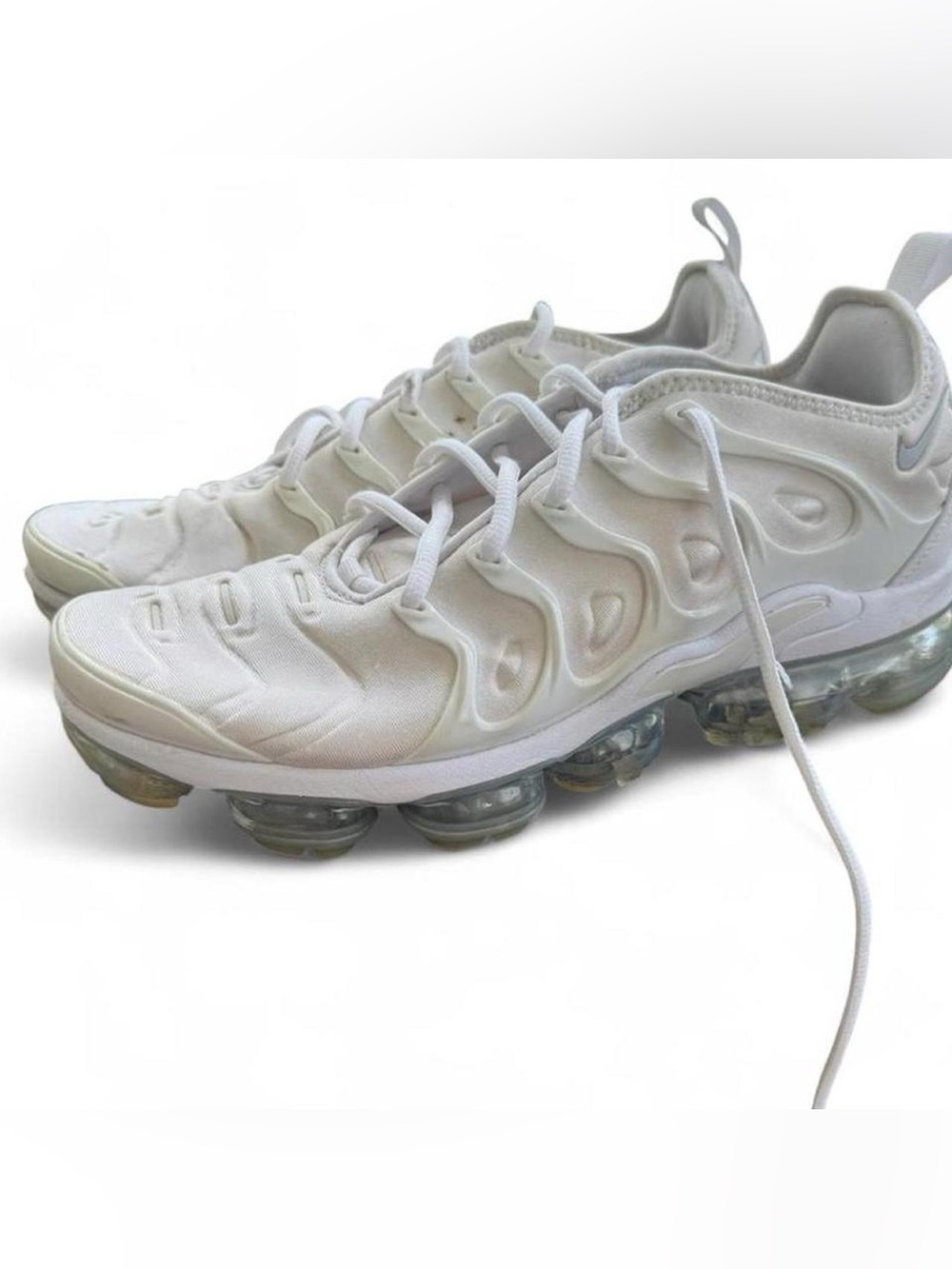 Nike Air VaporMax Plus Triple White Size 11 924453-100 Excellent Condition 🤍